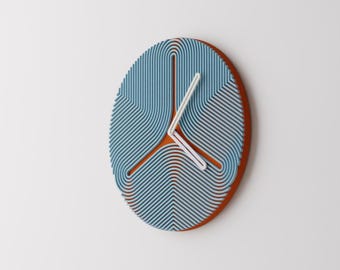Triripple Wall Clock, Modern Matte Timepiece, Colorful Home Decor, Housewarming Gift