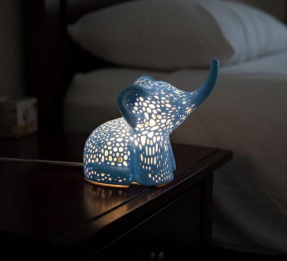 Boho Elephant Accent Lamp, Geometric Nursery Night Light, Wildlife Home Decor, Zen Gift, Elephant Lover Decor, Unique, shown in another listing view highlighting visible design details.