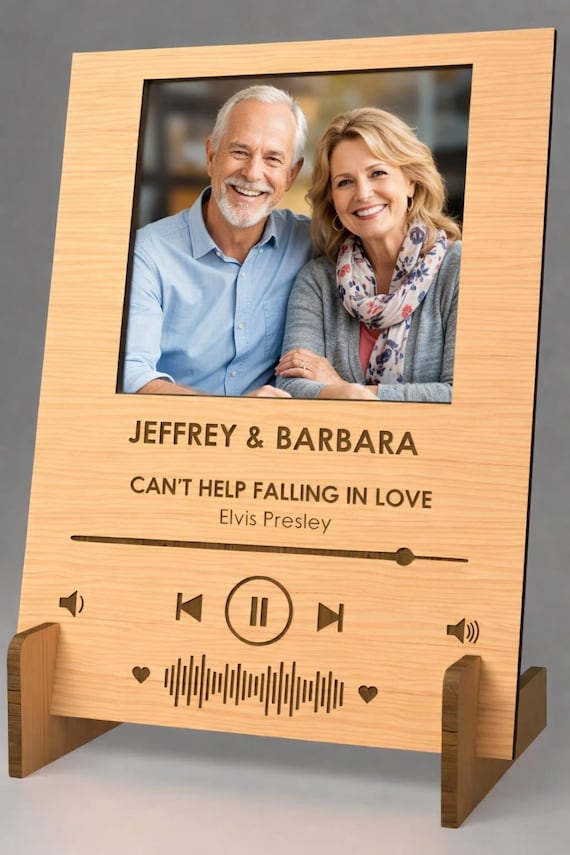 Custom Song Plaque with Photo Slot – Personalized Music Frame Gift for Couples, shown in listing image 7 with additional visible details or options.
