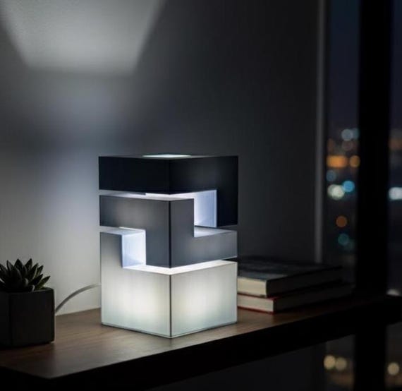 Impossible Cube Accent Light, Geometric USB Powered Nightlight