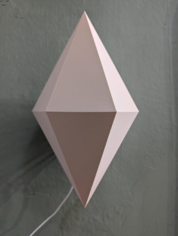 The Flying Diamond, Modern Floating Accent Lamp, Artistic Diamond Sconce, Many Colors (USB Powered), shown in another listing view highlighting visible design details.