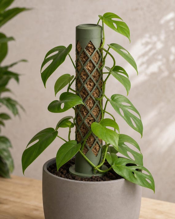 Rootspire Moss Pole Plant Support, Diamond Lattice Climbing Tower, Orchid and Monstera Trellis, 2 Pole Sizes, 6 Matte Colors