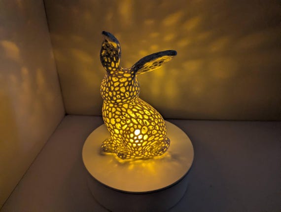 Voronoi Bunny Lamp - Multiple Sizes - Woodland Nursery Night Light, shown in listing image 6 with additional visible details or options.