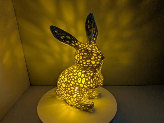 Voronoi Bunny Lamp - Multiple Sizes - Woodland Nursery Night Light, shown in listing image 8 with additional visible details or options.