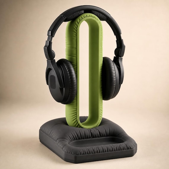 CushionLoop Headphone Stand, Pillow Style Headset Holder, Gaming Desk Organizer, 2 Base Styles, 6 Matte Colorways