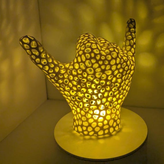 ASL I Love You & Shaka Sign Accent Lamp: Custom Color Ambiance Light, shown in listing image 5 with additional visible details or options.