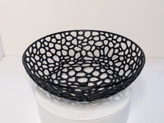 Voronoi Bowl: Modern Coffee Table Centerpiece, Minimalist Catch All Tray, shown in another listing view highlighting visible design details.