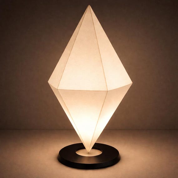 The Floating Diamond: An Ethereal Modern Prism Lamp, Multiple Colors