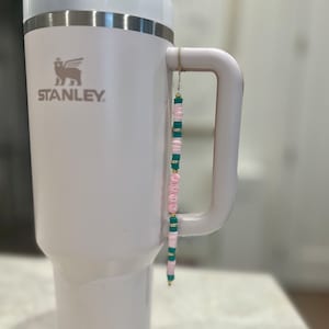 Initial Letter Charm for your new Pink Stanley Tumbler! ⭐️.