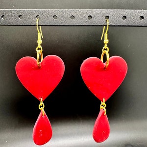 Hearts with Teardrop Dangles