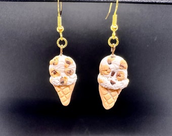 Ice Cream Cone Dangle Earrings