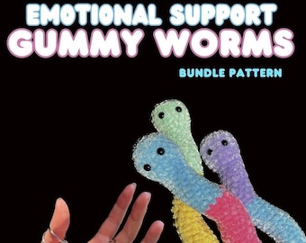 Emotional Support Gummy Worm Crochet Pattern