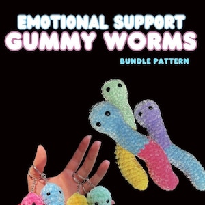 Emotionele ondersteuning Gummy Worm-haakpatroon