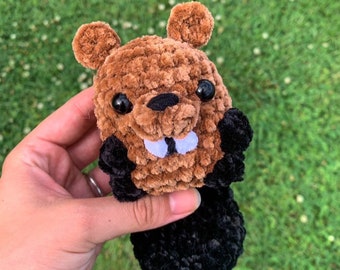 Adorable crochet Beaver pattern, Corey the Beaver, Beginner friendly crochet pattern
