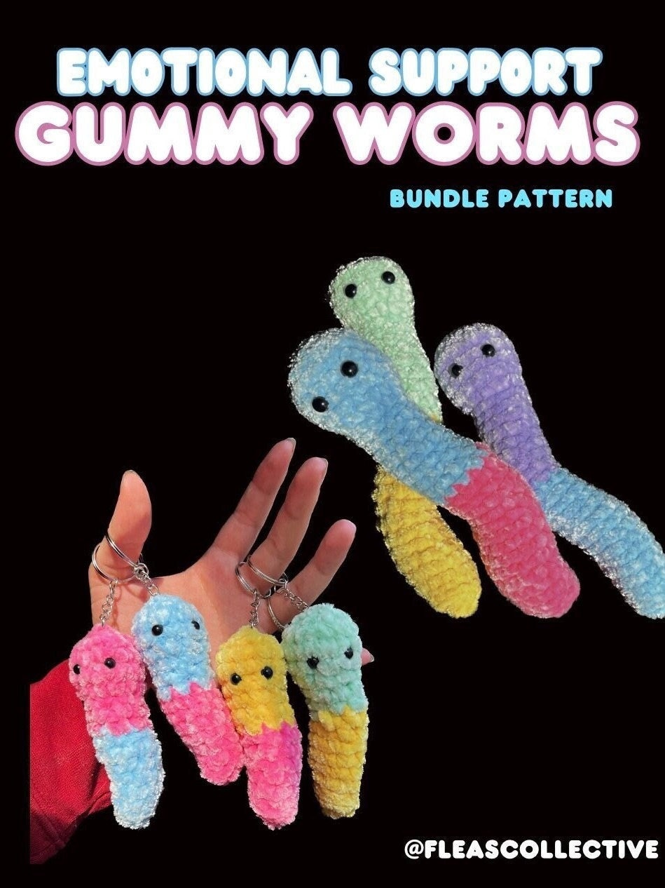 Emotional Support Gummy Worm Crochet