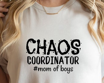 Chaos Coordinator Shirt, Chaos Coordinator Mom Tee, Mother's Day Shirt, Gift For Mom, Boy Mama T-shirt, Twin Boys Mom Gift, Stressed Mom Tee