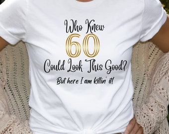 60 & Fabulous Tee, 60th Birthday Shirt, Birthday Gift, Baby Boomer Gift, 60th Birthday Girl Tee, 60th Birthday Milestone, Age Birthday Shirt