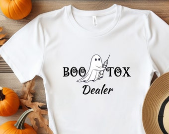 Halloween Nurse Injector Shirt, Boo-tox Dealer Tee, Spooky Botox Nurse Tee, Aesthetic Nurse Halloween Gift, Funny Nurse Halloween Costume