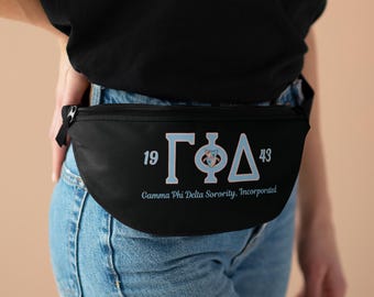 Marsupio con le lettere Gamma Phi Delta / Borsa da cintura con lo stemma della confraternita, 1943