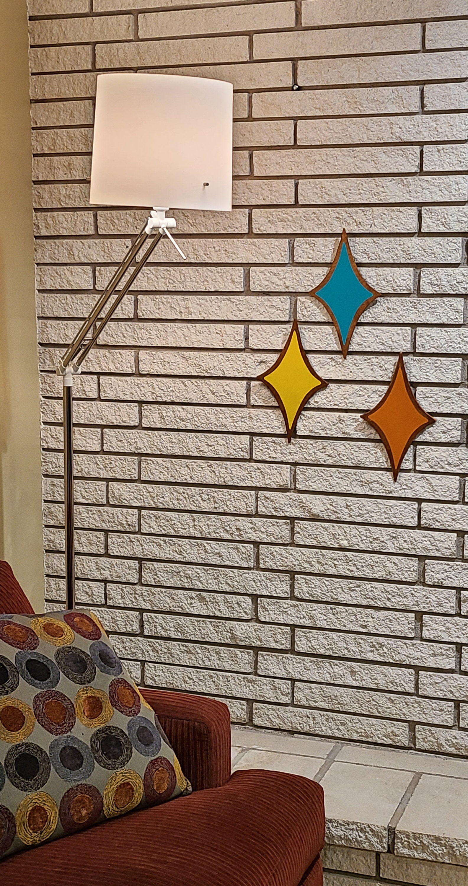 Set of 3 MCM Inspired Atomic Star Wooden Wall Plaques Etsy