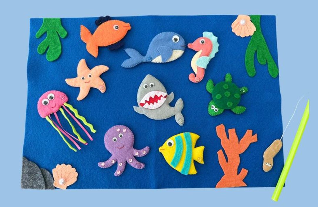 Under the Sea PDF Pattern – DIY Felt Fishing Game - Etsy