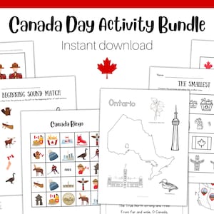 Canada Day Aktivitätspaket | Vorschule | Druckbar | Einheitsstudie