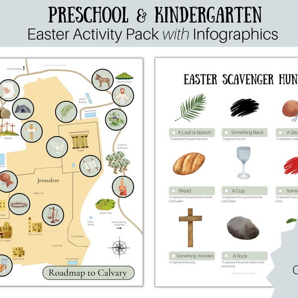 Christian Easter Activity Pack | Printable | Preschool | Kindergarten | Bible Study | Homeschool