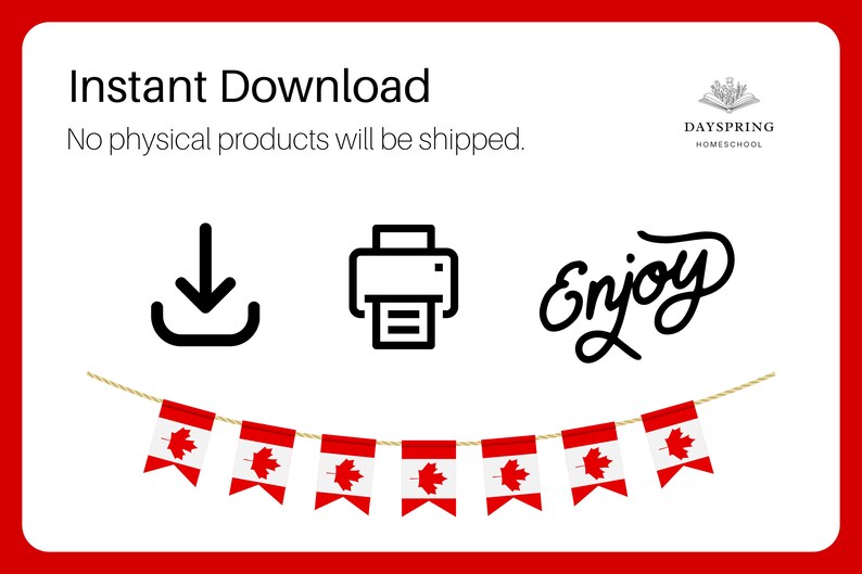 Canada Day Activity Bundle | Preschool | Printable | Unit Study - Etsy