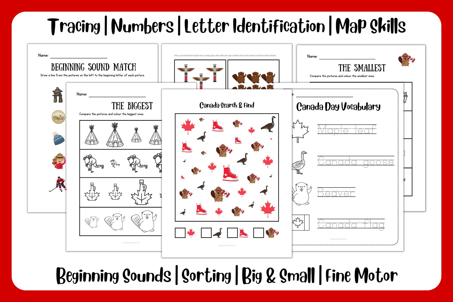 Canada Day Activity Bundle | Preschool | Printable | Unit Study - Etsy