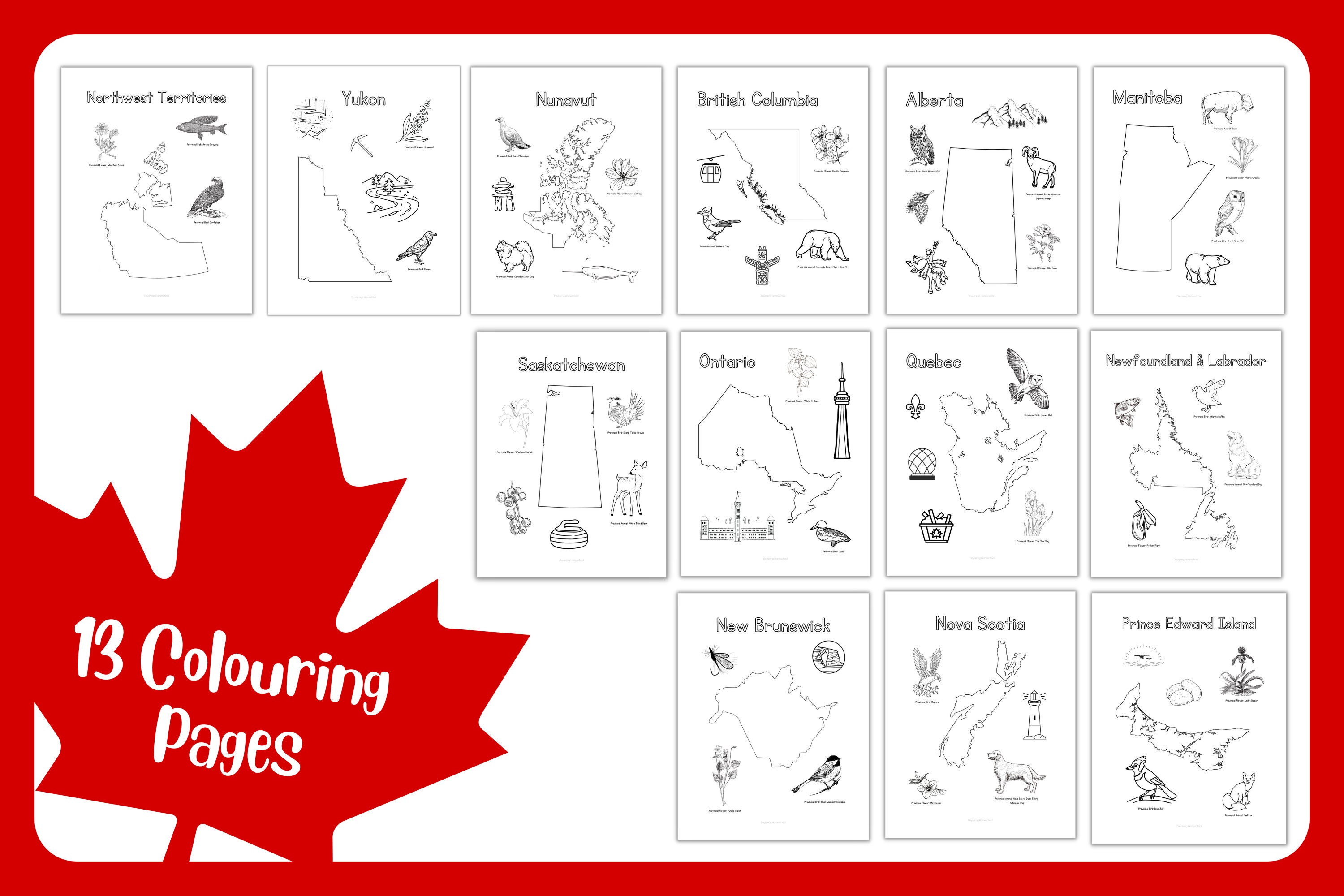 Canada Day Activity Bundle | Preschool | Printable | Unit Study - Etsy