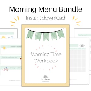 Morning Menu Bundle | Homeschool Resources | Preschool Printable | Calendar Skills | Prewriting