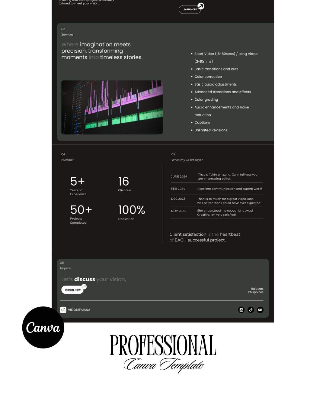 Video Editor Portfolio Website Design / Professional Minimal Website ...