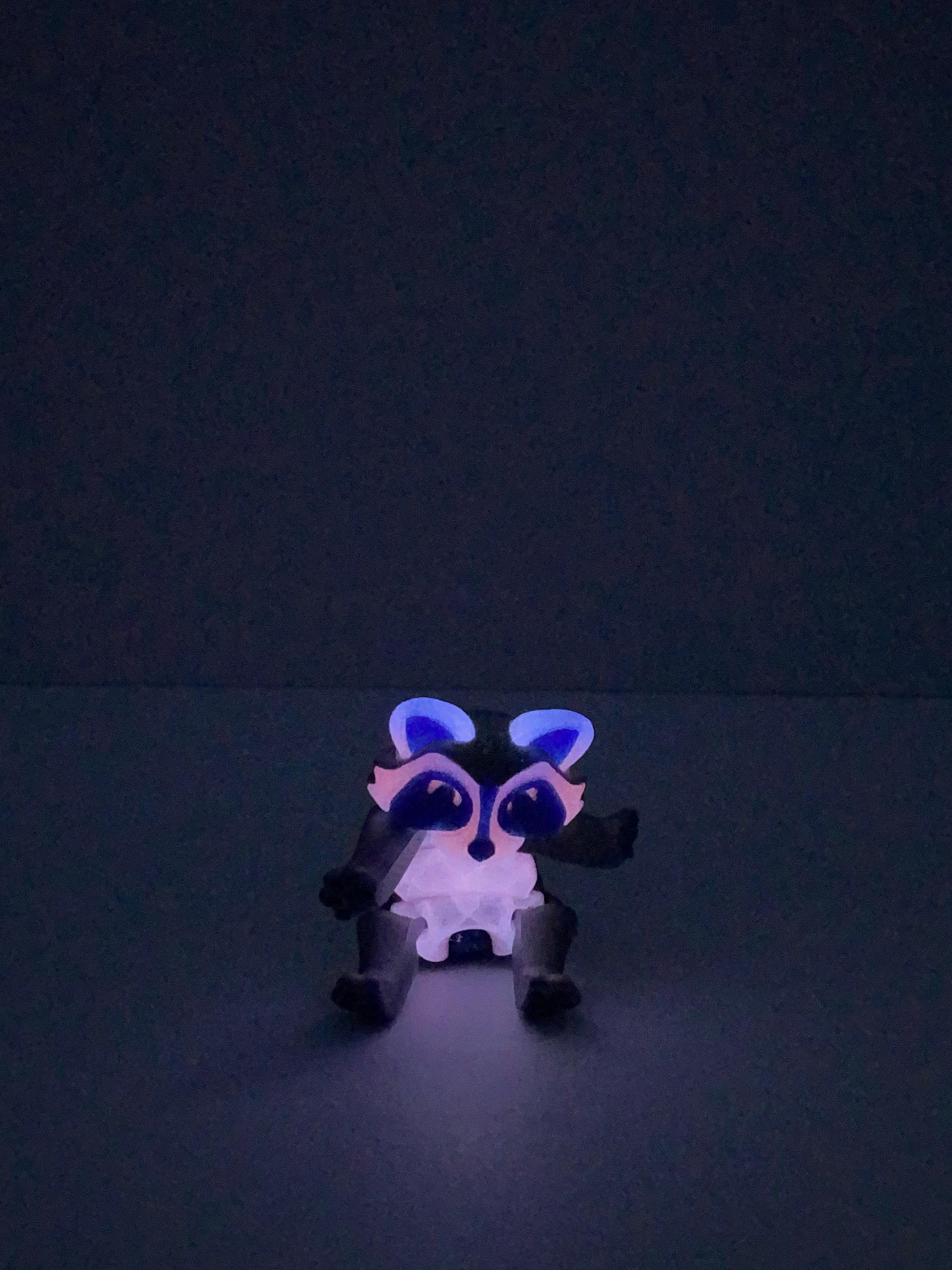 3D Printed Galaxy Trash Pandas / Raccoons Glow in the Dark - Etsy