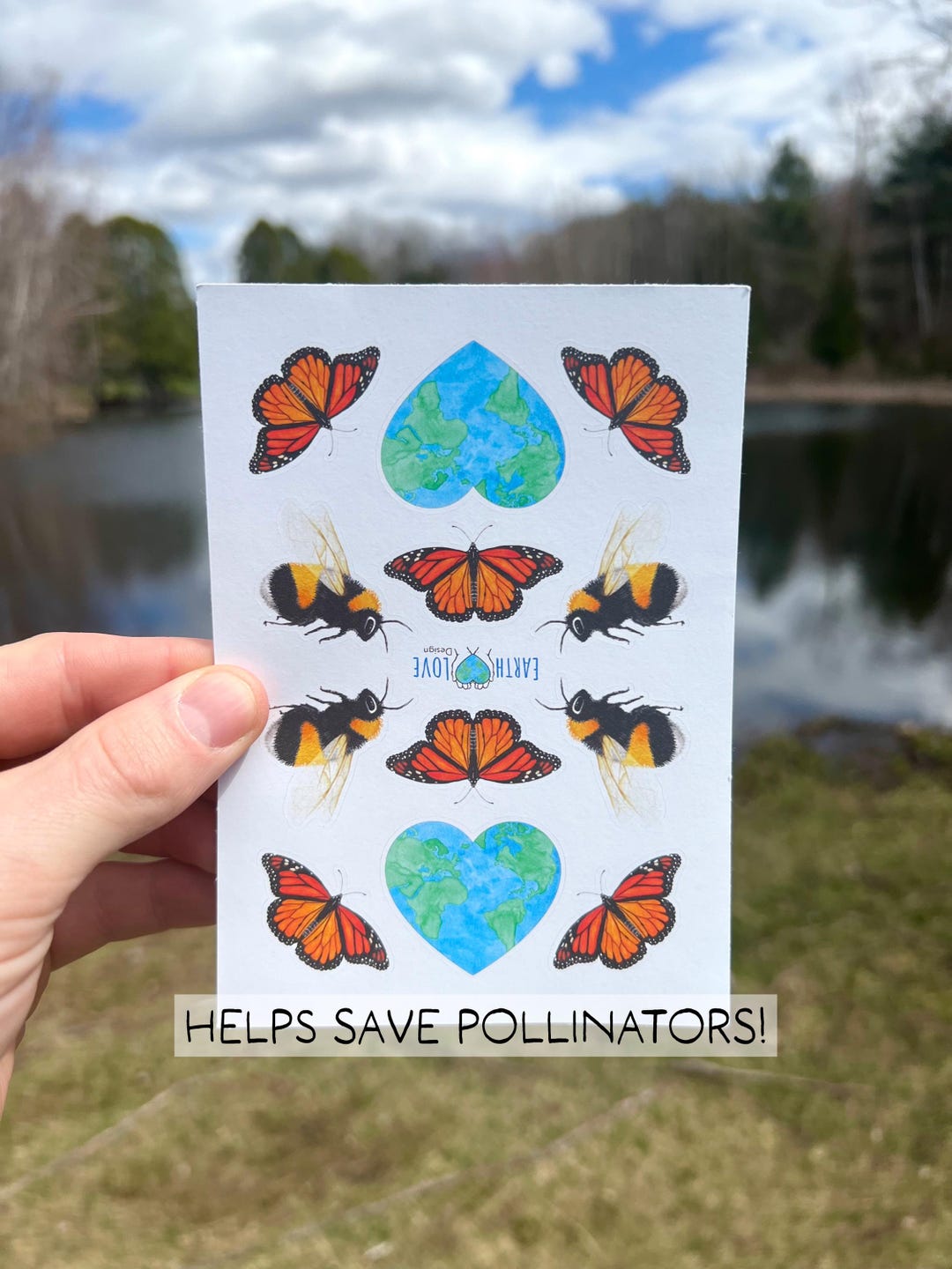 Pollen Sticker Pollinator Paper Sticker Sheet - Etsy