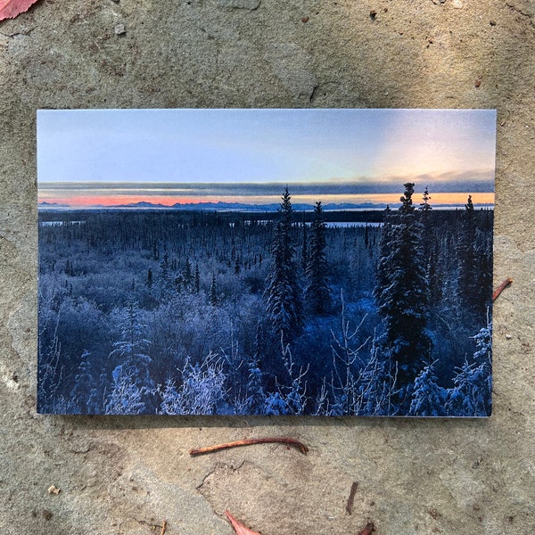 Alaskan Vista Photo Card, Alaska Nature Photo Card, Alaska Greeting Card, Recycled Greeting Card, Nature Photo Greeting Card, Sunset Card