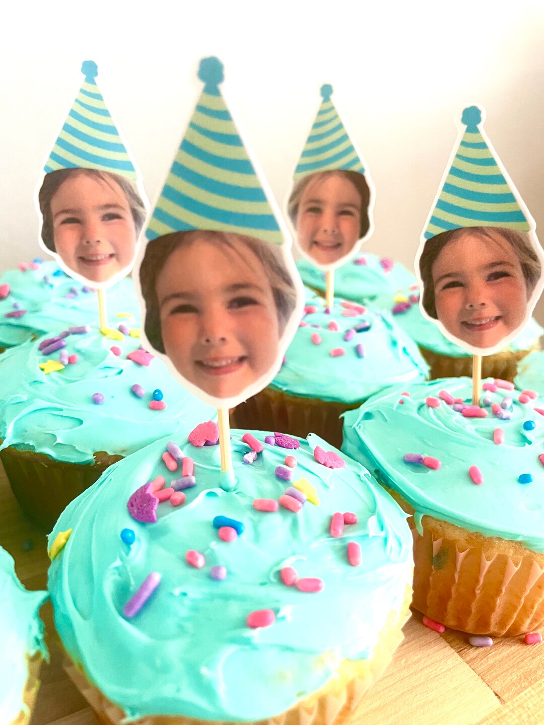 Custom Cupcake Toppers Personalized Cake Toppers Birthday Etsy