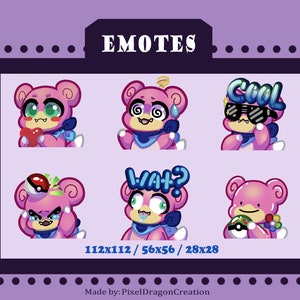 Slowpoke Emotes (6 pack)