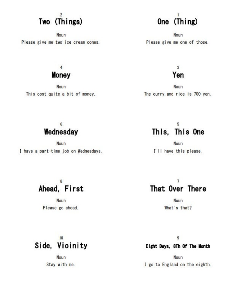 6000 Printable Japanese Flash Cards - Etsy