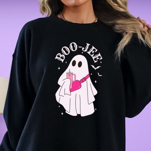 Cute Ghost Sweatshirt, Boo Jee Shirt, Funny Ghost Shirt, All Season Ghost Sweater, Spooky Vibes Shirt, Gift for Mom, Birthday gift for her