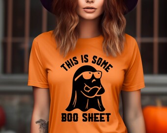 This Is Boo Sheet Shirt, Funny Halloween Shirt, Halloween gift, Ghost Halloween Shirt, Retro Halloween Sweatshirt, Funny Fall Shirt