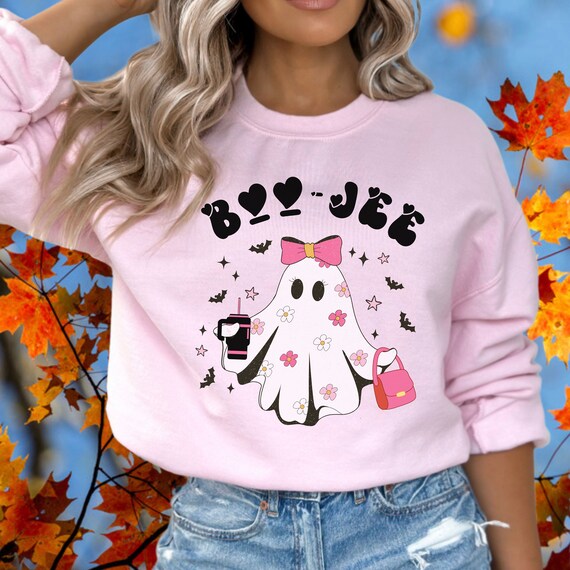 Halloween Ghost Sweatshirt, Boo Jee Shirt, Cute Ghost Shirt, Spooky Season Ghost Sweater, Spooky Vibes Fall Shirt, Halloween Gifts,Halloween