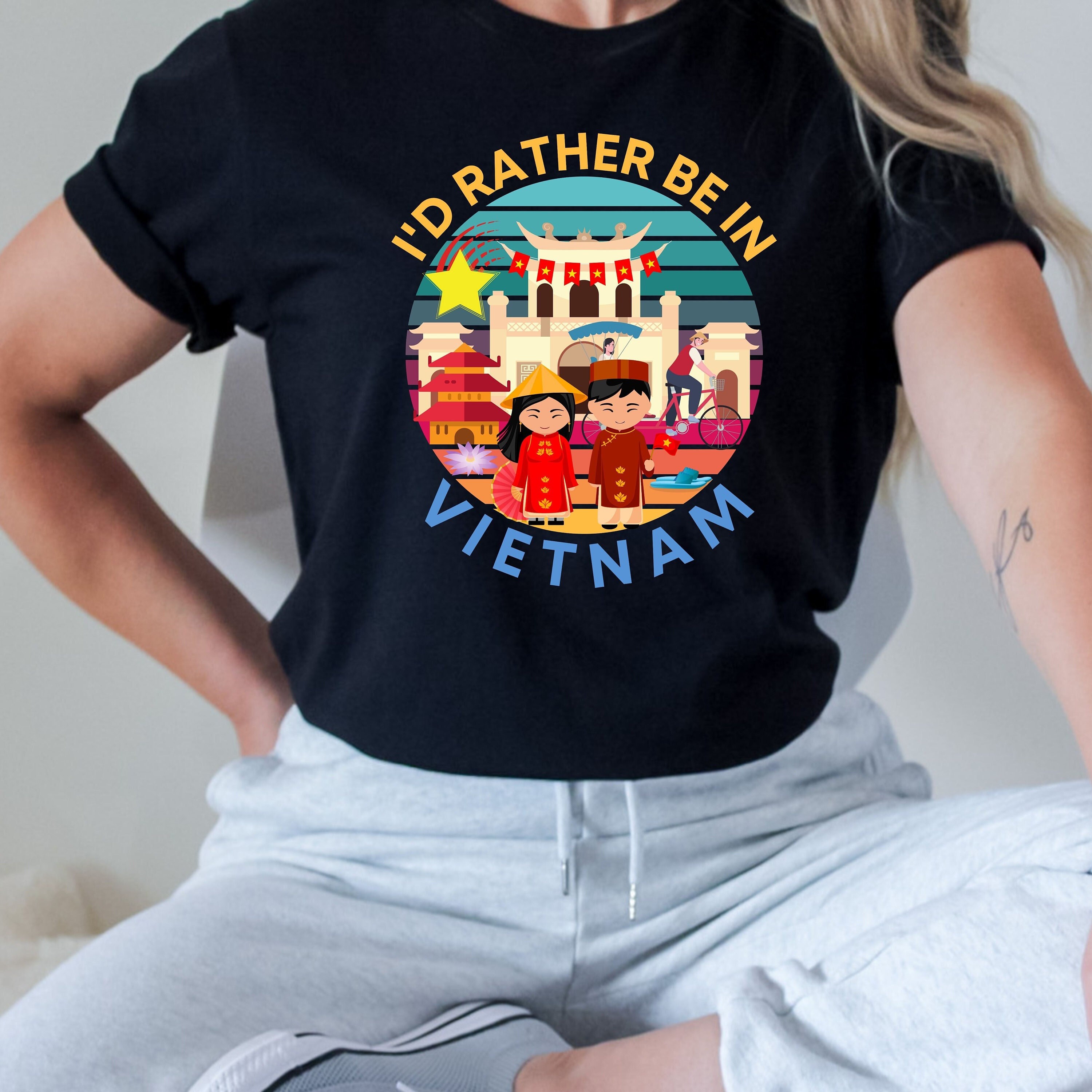 T-shirt Homme Candymix - Dégradé Drapeau Vietnam - 100% Coton - Taille 5XL Noir