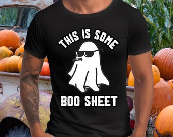 This Is Boo Sheet Shirt, Funny Halloween Shirt, Halloween gift, Ghost Halloween Shirt, Retro Halloween Sweatshirt, Funny Fall Shirt