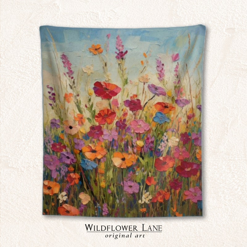 Fabric Wall Hanging - Etsy - Textured Fabric Wall Hanging With Woven Flowers