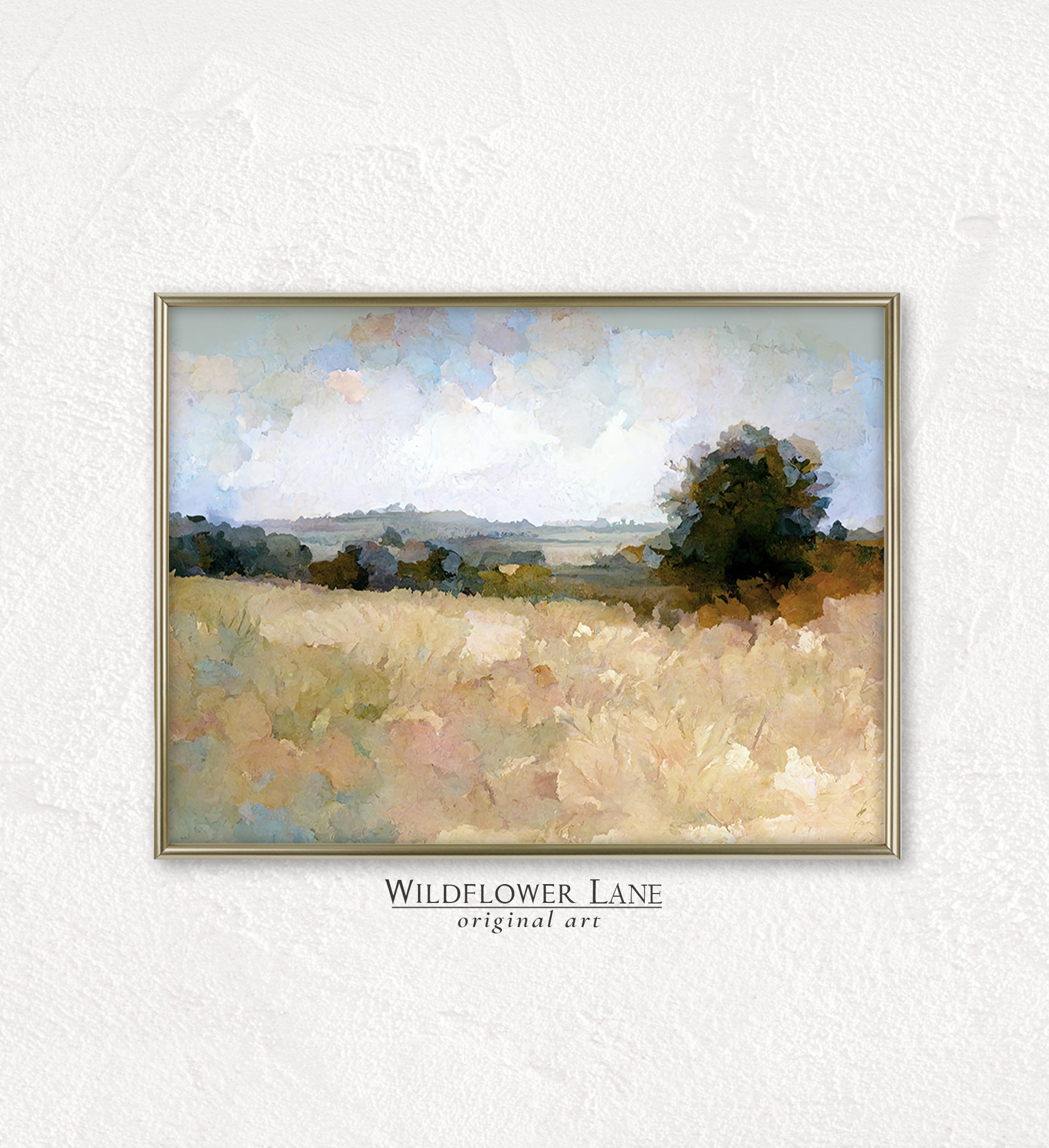 Printable Wall Art Country Landscape Abstract Painting Neutral Colors ...