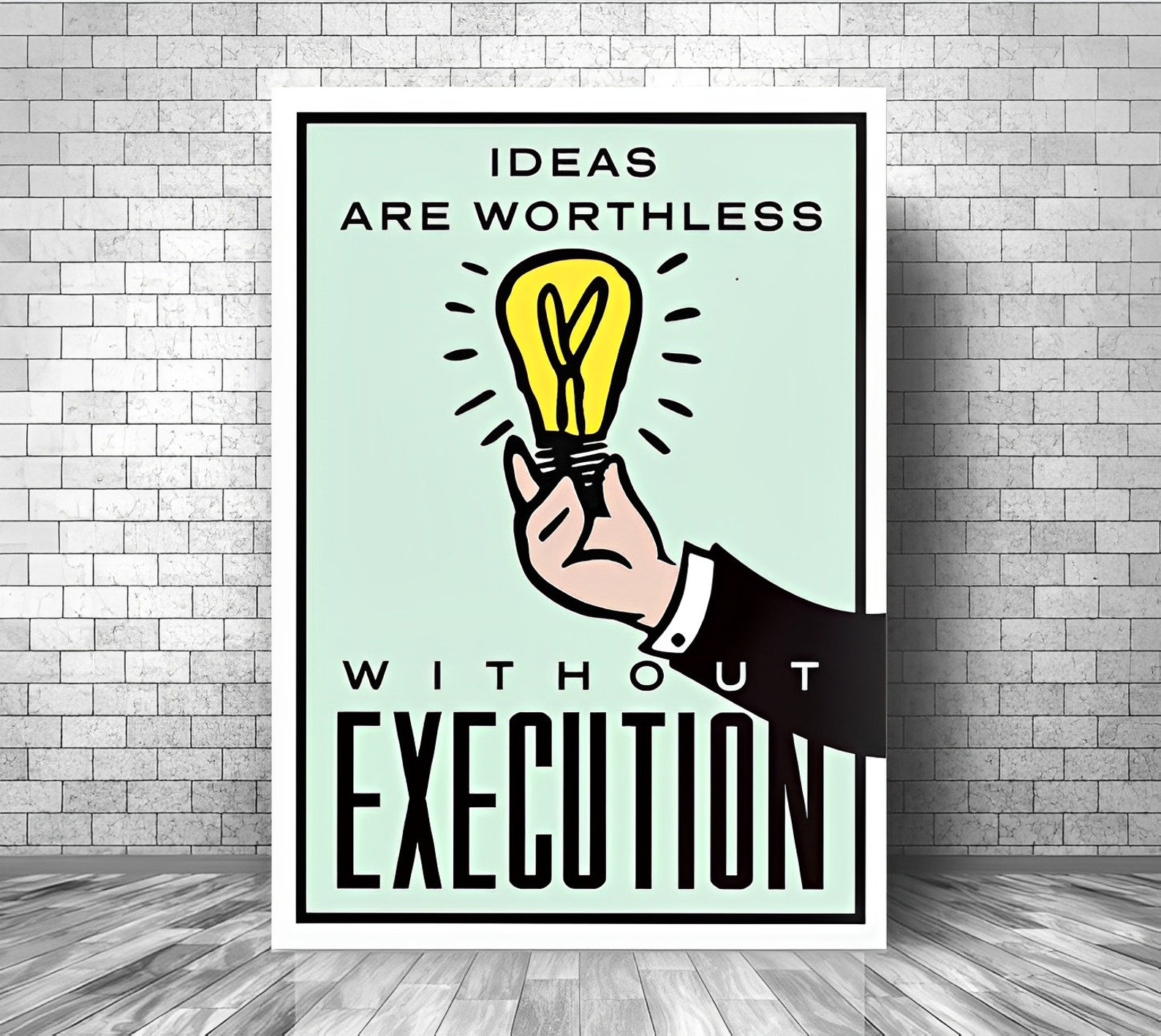 Strategy Without Execution IDEAS Are Worthless Without EXECUTION || Motivation Canvas || Monopoly ...