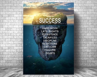 SUCCESS Motivation Canvas || Wall Décor Motivation Canvas || Island Inspirational Canvas Print