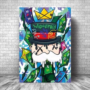 ALEC Money KING Motivational Canvas || Wall Art Monopoly Motivation Canvas || Monopoly Inspirational Canvas Print
