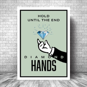 HOLD Until The END Motivation Canvas || Monopoly Motivation Canvas || Monopoly Inspirational Canvas Print