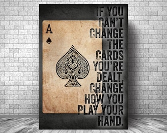 Card Motivation Canvas || Ace Motivation Canvas || Inspirational Canvas Painting